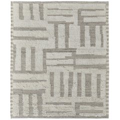 Ashby Transitional Geometric, Gray/Ivory, 5'-6" x 8'-6" Area Rug