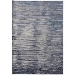Indio Modern Gradient & Ombre, Blue/Gray/Ivory, 6'-7" x 9'-6" Area Rug