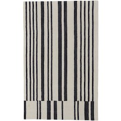 Maguire Transitional Abstract, Ivory/Black, 3'-6" x 5'-6" Accent Rug