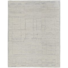 Navaro Modern Distressed, Ivory/Gray/Blue, 8'-6" x 11'-6" Area Rug