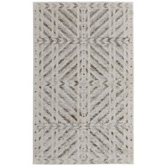 Vancouver Modern Geometric, Ivory/Tan/Brown, 1'-8" x 2'-10" Accent Rug