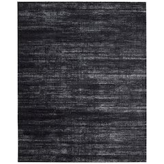 Deja Modern Solid, Black/Silver/Gray, 6'-7" x 9'-6" Area Rug
