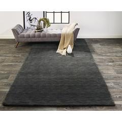 Luna Hand Woven Marled Wool Rug, Charcoal Gray, 8ft x 11ft Area Rug, 5798049FCHL000G99