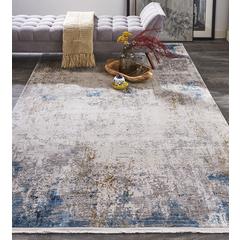Cadiz Gradient Luster Area Rug, Ivory/Light Blue, 4ft-10in x 7ft-10in, 8663889FIVYBLUE30