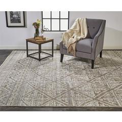 Payton Nomadic Diaimond Pattern Rug, Ivory/Tan, 5ft - 6in x 8ft - 6in Area Rug, 9806497FBGEGRYE50