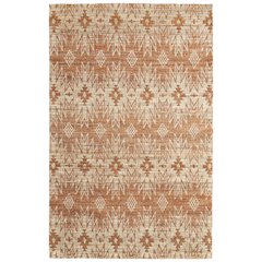 Lilliana Transitional Geometric, Orange/Ivory/Tan, 8' x 11' Area Rug