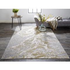 Aura Modern Marbled Rug, Beige/Gray/Gold, 5ft x 8ft Area Rug, AUR3563FBGEGRYE10