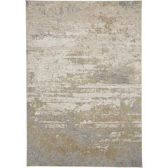 Aura Luxe Modern Rug, Gray/Beige/Gold, 6ft - 7in x 9ft - 6in Area Rug, AUR3567FBGEGLDF05