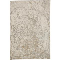Frida Distressed Abstract Watercolor, Ivory/Gray/Tan, 3ft-9in x 5ft-7in, PRK3702FSLVIVYC02