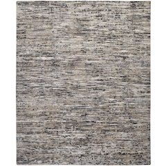 Conroe Luxe Abstract Hand Knot Rug, Gunmetal/Silver Blue, 7ft-9in x 9ft-9in, CRO6821FGRY000F99