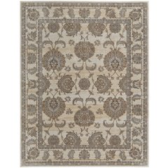 Celene Traditional Bordered, Tan/Ivory/Brown, 7'-9" x 10' Area Rug