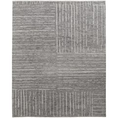 Alford Modern Checkered, Gray/Silver/Ivory, 8'-6" x 11'-6" Area Rug