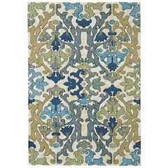 Brixton Modern Floral & Botanical, Gray/Green/Tan, 6'-7" x 9'-6" Area Rug