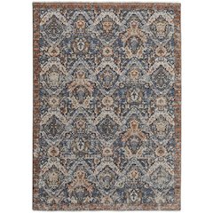 Kaia Transitional Floral & Botanical, Blue/Orange/Ivory, 5' x 7'-9" Area Rug