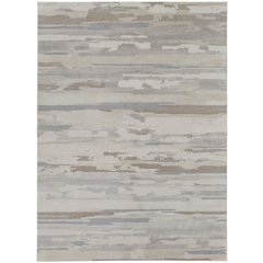 Vancouver Modern Abstract, Ivory/Tan/Brown, 10' x 14' Area Rug