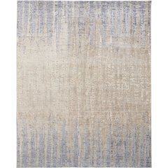 Laina Transitional Gradient & Ombre, Tan/Brown/Blue, 7'-10" x 9'-6" Area Rug