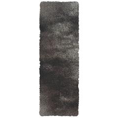 Indochine Plush Shag Runner with Metallic Sheen, Gray/Silver Mink, 2ft-6in x 6ft, 4944550FGRY000I26