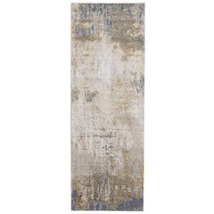 Aura Modern Abstract, Ivory/Brown/Gray, 2'-10" x 7'-10" Runner