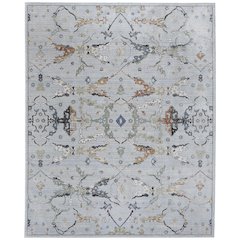 Melrose Traditional Floral & Botanical, Blue/Green/Ivory, 6'-7" x 9'-6" Area Rug