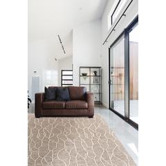 Enzo Minimalist Abstract Wool Rug, Warm Taupe/Ivory, 8ft x 11ft Area Rug, 7428734FIVYGRYG99