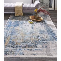 Cadiz Gradient Luster Rug, Distressed, Blue/Gray, 6ft-6in x 9ft-6in Area Rug, 8663890FBLUGRYF04