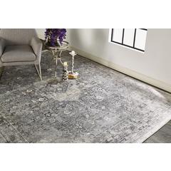 Sarrant Vintage Space-Dyed Area Rug, Opal Gray/Blue Silver, 6ft-7in x 9ft-10in, 9193966FGRY000F06