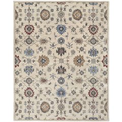 Rylan Transitional Floral & Botanical, Ivory/Blue/Tan, 9' x 12' Area Rug