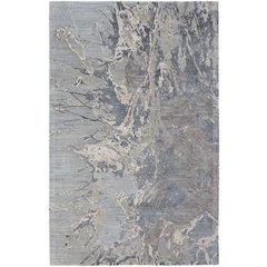 Zarah Modern Watercolor, Blue/Taupe/Green, 9' x 12' Area Rug
