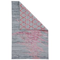 Cosmo Transitional Watercolor, Red/Gray/Ivory, 5' x 8' Area Rug