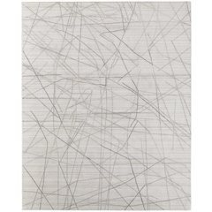 Whitton Modern Abstract, Ivory/Gray, 9' x 12' Area Rug