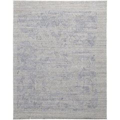 Elias Modern Abstract, Gray/Blue, 3'-6" x 5'-6" Accent Rug