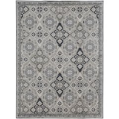 Macklaine Transitional Geometric, Gray/Black, 12' x 15' Area Rug