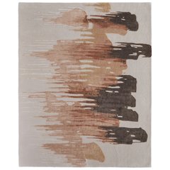 Anya Transitional Abstract, Red/Brown/Orange, 10' x 14' Area Rug