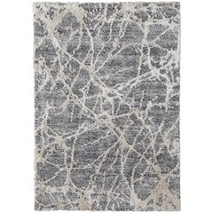 Mynka Transitional Abstract, Gray/Ivory, 9' x 12' Area Rug