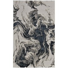 Micah Modern Abstract, Ivory/Black/Taupe, 1'-8" x 2'-10" Accent Rug
