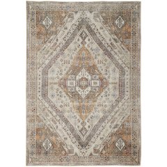 Percy Vintage Medallion Area Rug, Terracotta/Country Blue, 5ft-3in x 7ft-6in, PRC39ANFTAN000E76