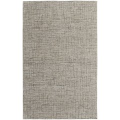 Belfort Modern Crosshatch Rug, Ivory Sand/Charcoal Gray, 9ft x 12ft Area Rug, 8698667FIVY000G00