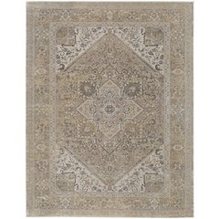 Celene Traditional Medallion, Brown/Ivory/Tan, 7'-9" x 10' Area Rug