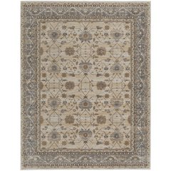 Celene Traditional Bordered, Tan/Ivory/Gray, 3'-9" x 5'-7" Accent Rug