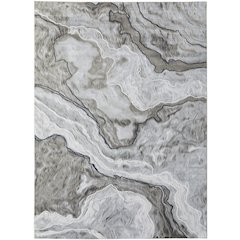Gaspar Modern Abstract, Taupe/Gray/Blue, 5'-2" x 7'-2" Area Rug