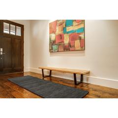 Luna Hand Woven Marled Wool Rug, Charcoal Gray, 2ft - 6in x 8ft, Runner, 5798049FCHL000I6A