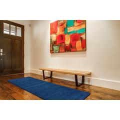 Luna Hand Woven Marled Wool Rug, Midnight Navy Blue, 2ft - 6in x 8ft, Runner, 5798049FDBL000I6A
