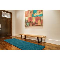 Luna Hand Woven Marled Wool Rug, Teal Blue/Green, 2ft - 6in x 8ft, Runner, 5798049FTEL000I6A