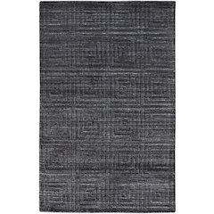Redford Transitional Solid, Gray/Black, 9' x 12' Area Rug