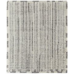 Ashby Transitional Stripes, Ivory/Gray, 5'-6" x 8'-6" Area Rug