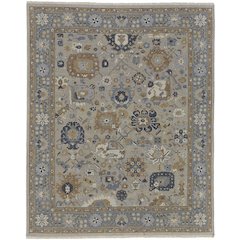 Corbitt Traditional Oriental, Blue/Brown/Gray, 7'-9" x 9'-9" Area Rug