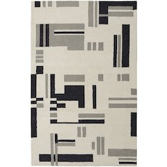 Maguire Transitional Abstract, Ivory/Taupe, 8' x 10' Area Rug