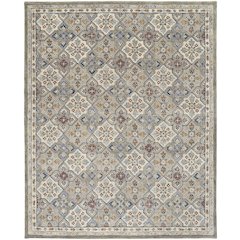 Rylan Transitional Floral & Botanical, Taupe/Ivory/Red, 10' x 14' Area Rug