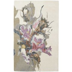 Dafney Transitional Floral & Botanical, Purple/Pink/Green, 2' x 3' Accent Rug