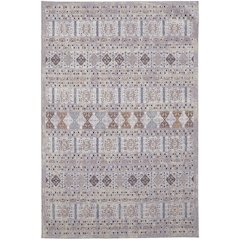 Francisco Transitional Oriental, Orange/Gray/White, 12' x 15' Area Rug